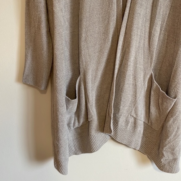 Barefoot Dreams Cardigan Cozy Chic Ultra Lite XS Gray Hood Soft Leisure Pajama - Picture 4 of 14